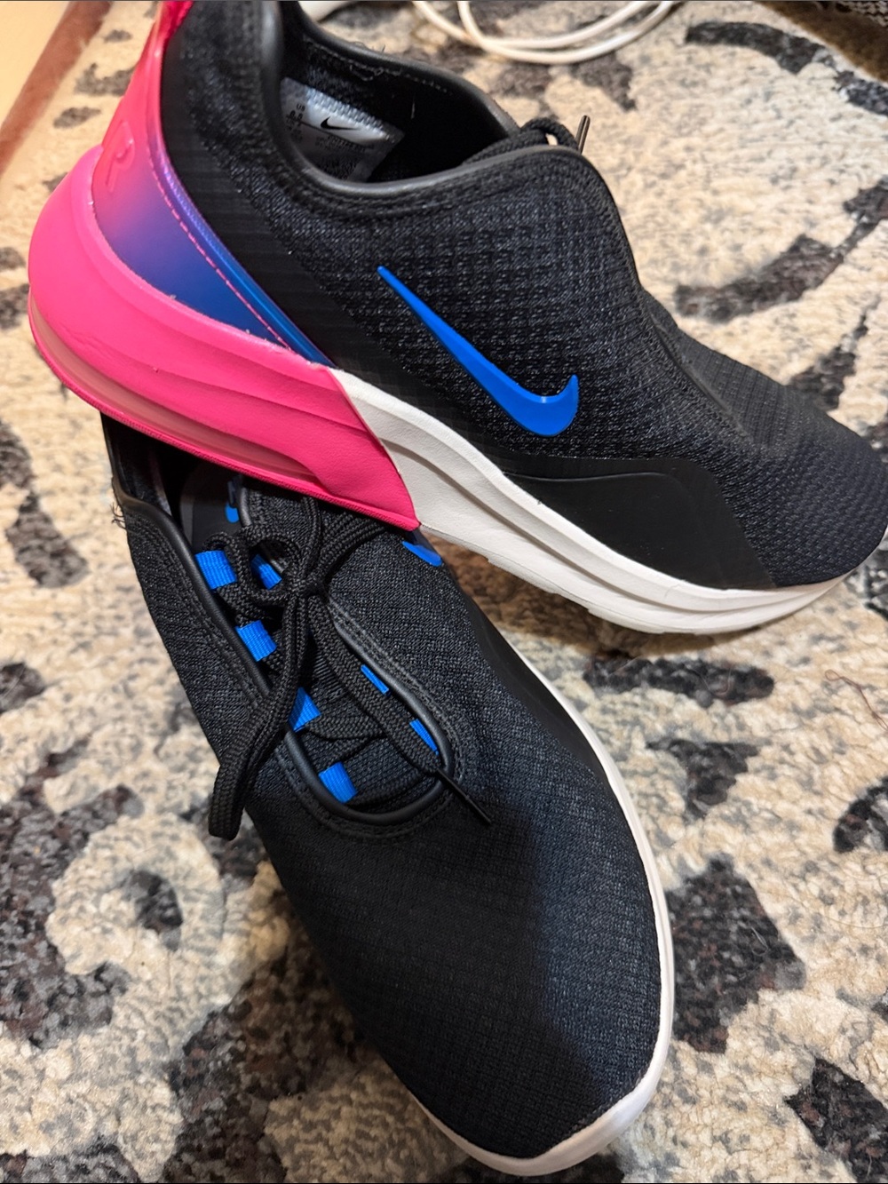 Nike Women's Black Blue Pink Running Sneakers